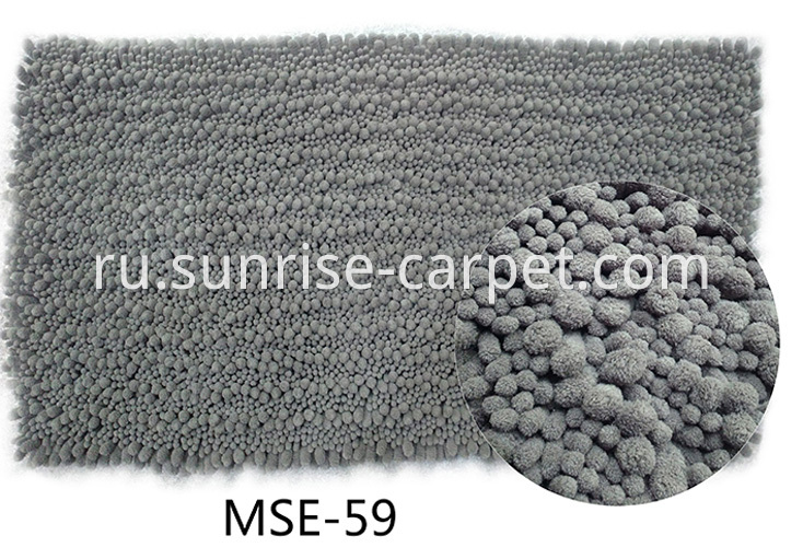 Chenille Rug with Microfiber grey